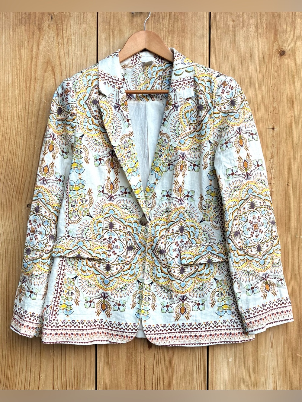 Magaschoni Linen Blazer Sz Large
